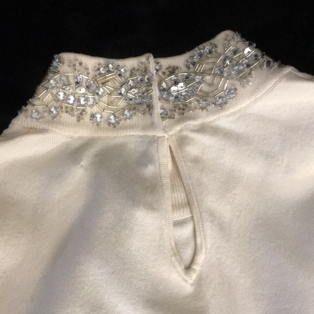 Style & Co Blinged Neckline Sweater - Picture 5 of 7